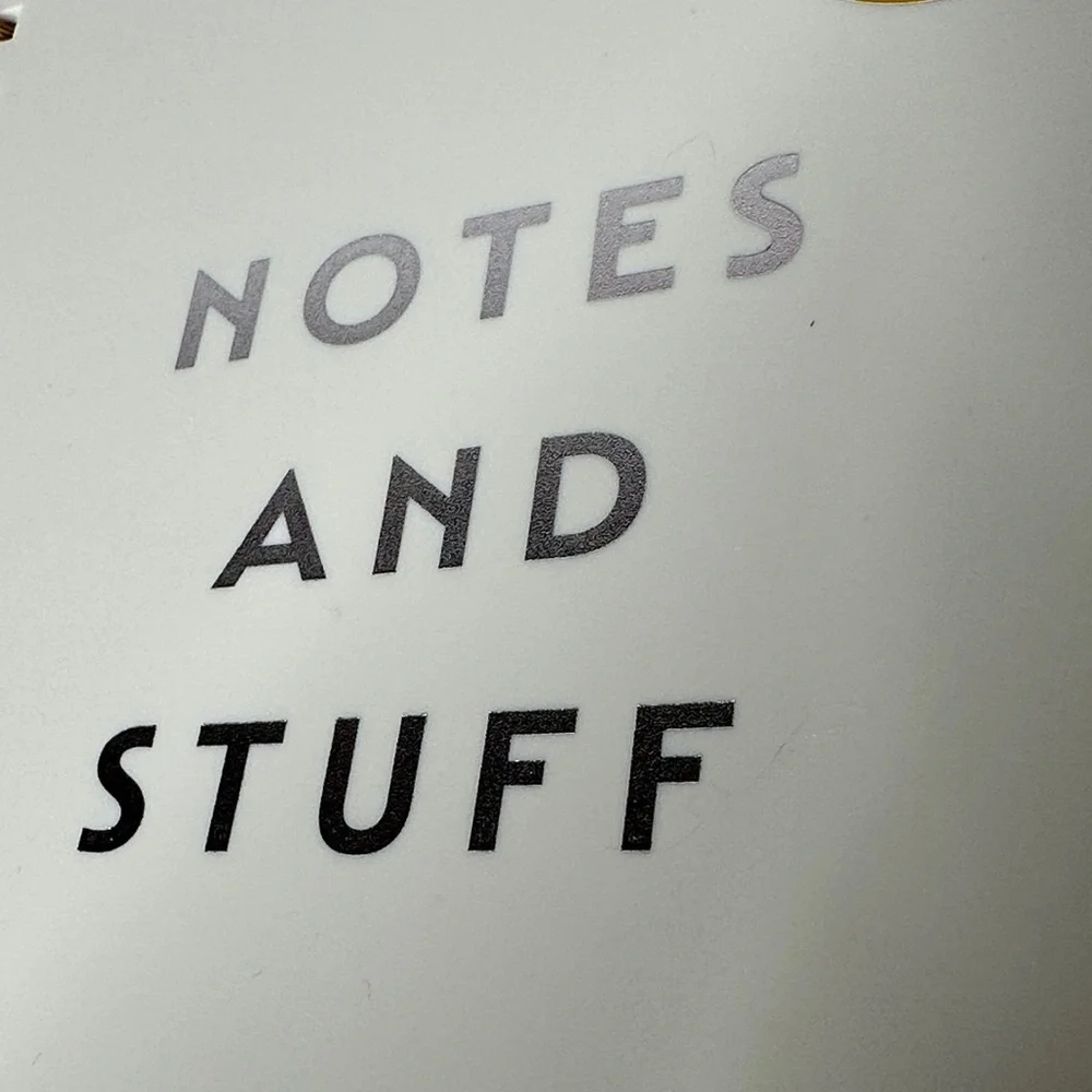 Notes and Stuff Pastel Green & Gold Spiral Notebook Journal Doodle Sketch NWT